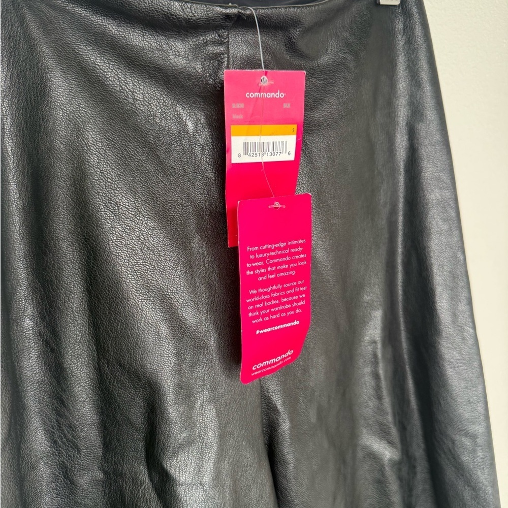 Commando Faux Leather Bike Shorts Black Women’s Small NWT High Rise Biker - Picture 5 of 8